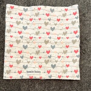 Pink & Gray Heart Print Baby Bib
